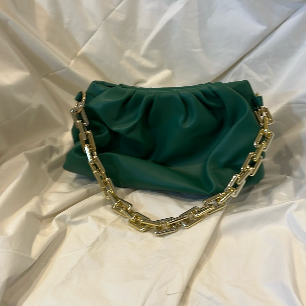 Green “leather” handbag